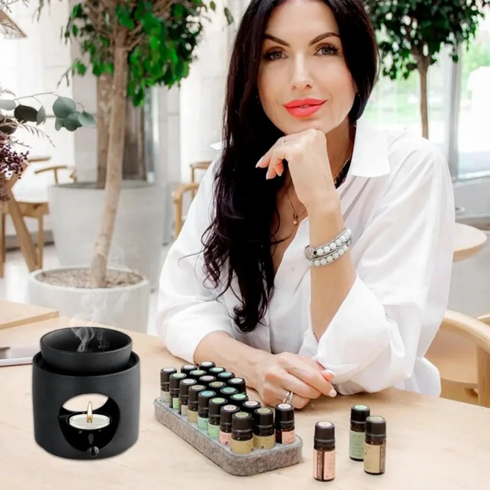 Home Fragrance Tranquillity - مبخرة سيراميك عملية لتسخين الشموع وزيوت