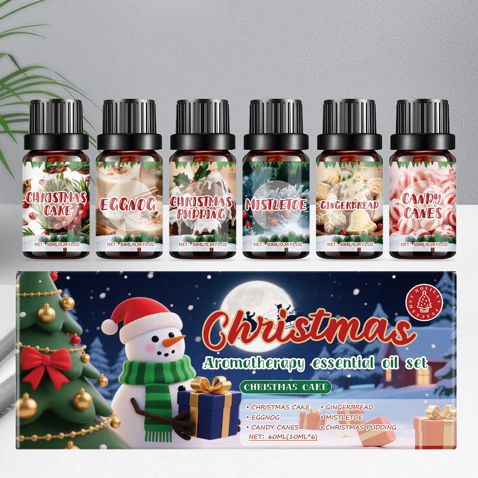 Xmas Home Fragrance - 6 قطعة مجموعة زيوت عطر عيد