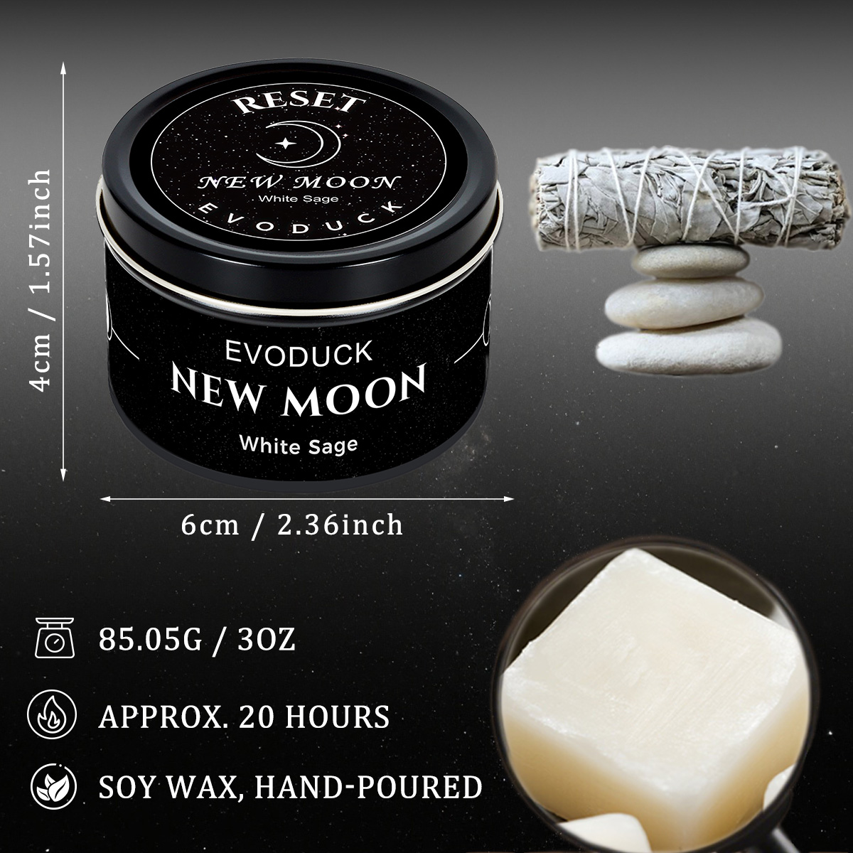 شمعة معطرة جديدة برائحة القمر، - مراجعة Soy Wax Flake وسعره