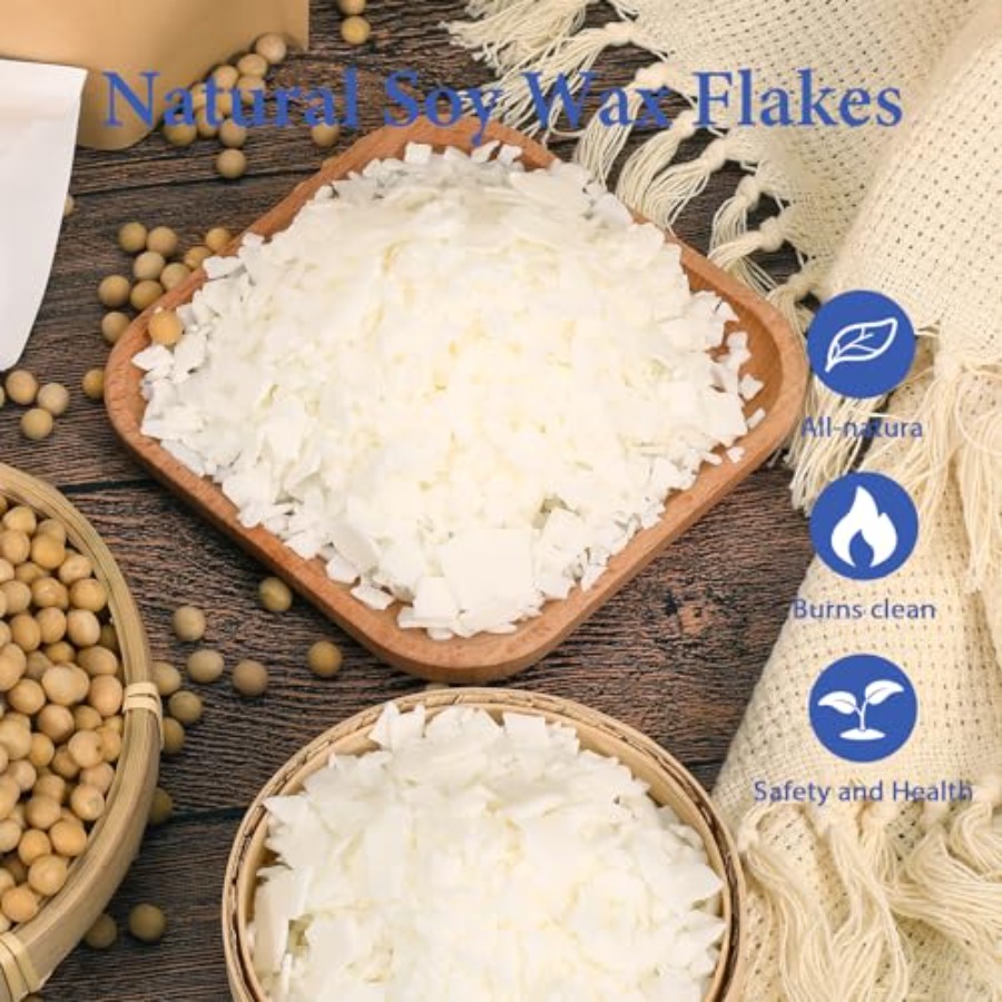 مجموعة لوازم صنع الشموع، شمع ا - مراجعة Soy Wax Flake وسعره