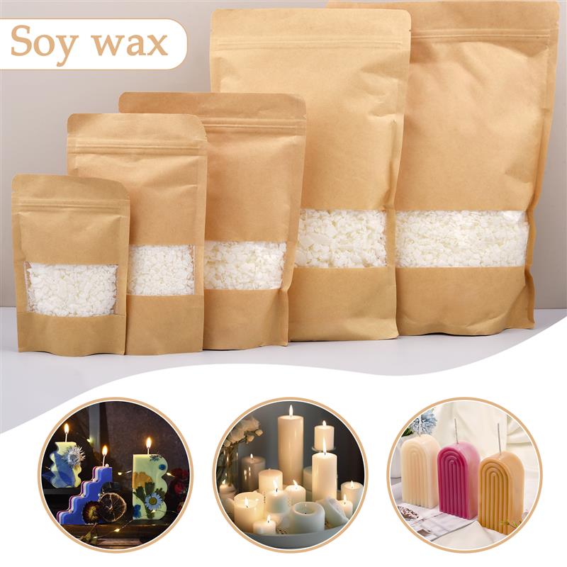 50-1000 جرام شمع الصويا النقي  - مراجعة Soy Wax Flake وسعره