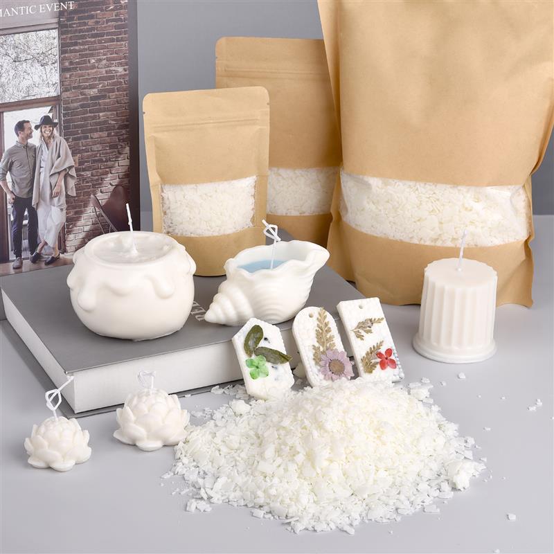 50-1000 جرام شمع الصويا النقي  - مراجعة Soy Wax Flake وسعره