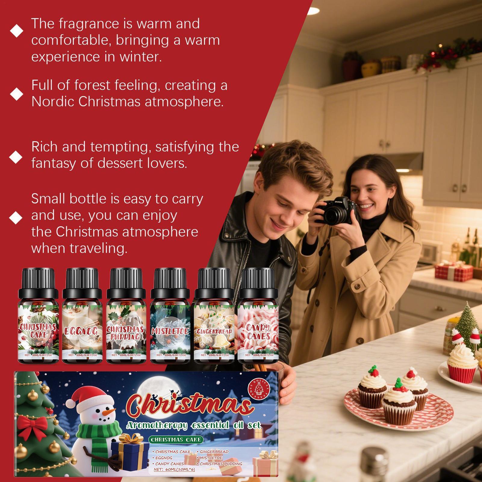 6 قطعة مجموعة زيوت عطر عيد الم - مراجعة Xmas Home Fragrance وسعره